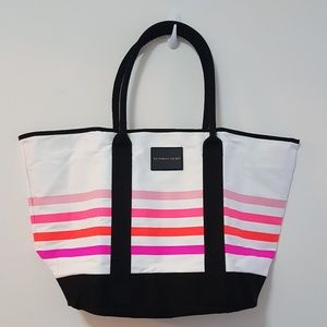 Victoria's Secret Canvas Striped Tote Bag
